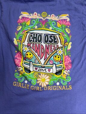 Girlie Girl - Girl’sPurple Graphic Tee with Van Print